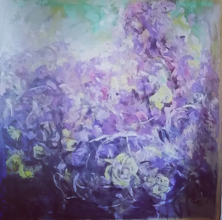 Lilac cascade, œuvre de Suzette Swart