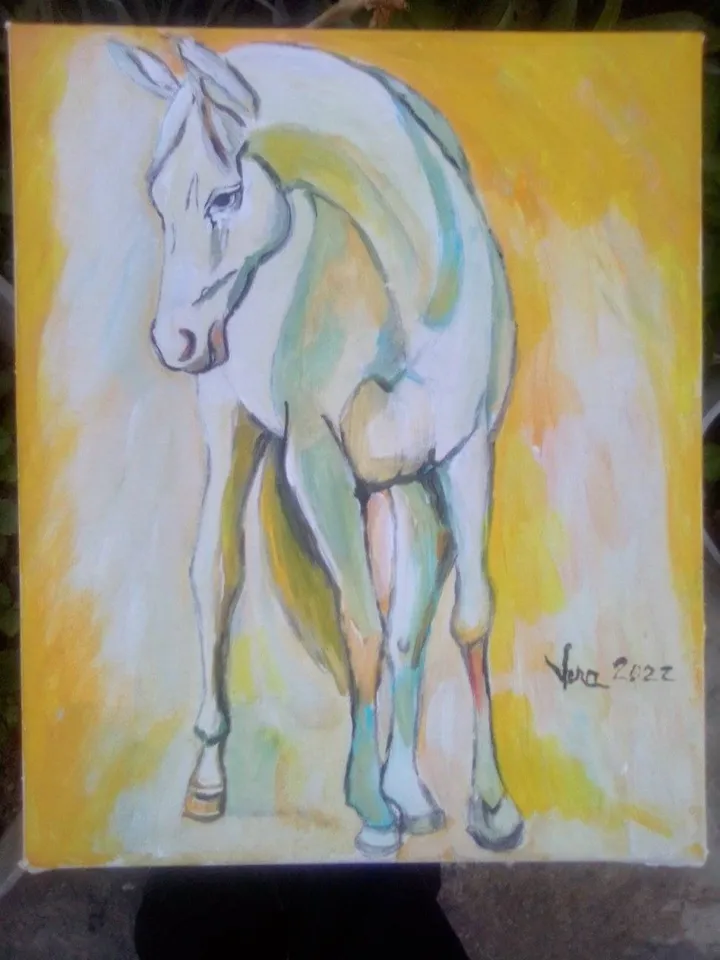 WHITE HORSE, œuvre de VERA Dinca