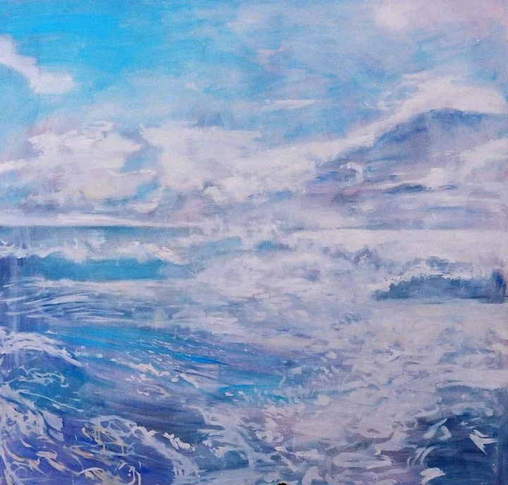 The blue sea, artwork by Dragos Botezat