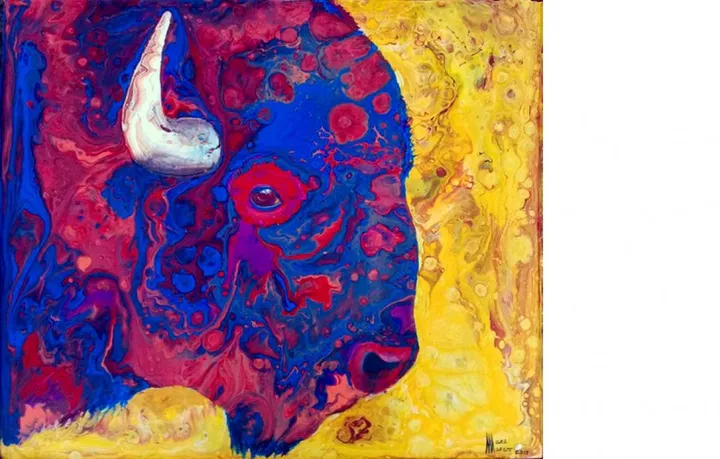 Bison, artwork by Mane Manero