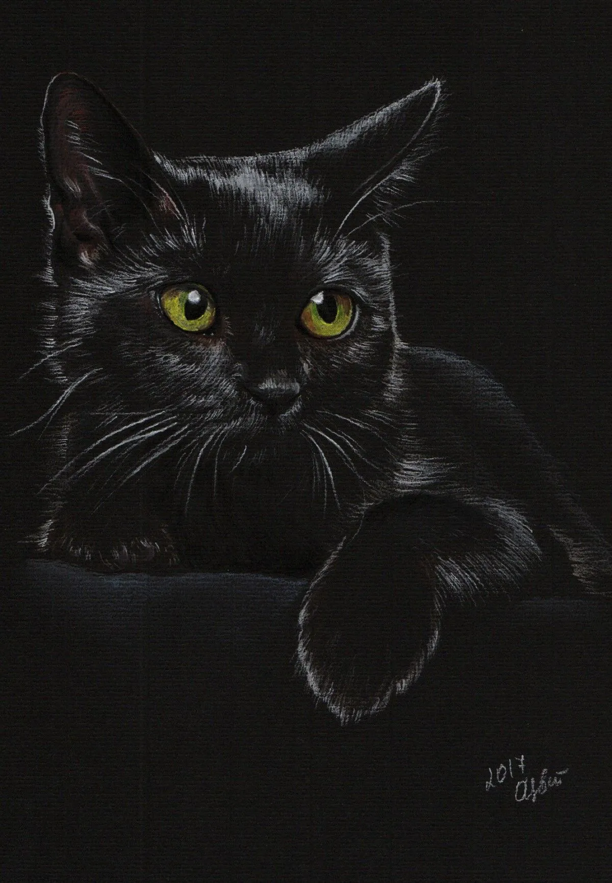 Black Cat, œuvre de Olga Tsvetkova