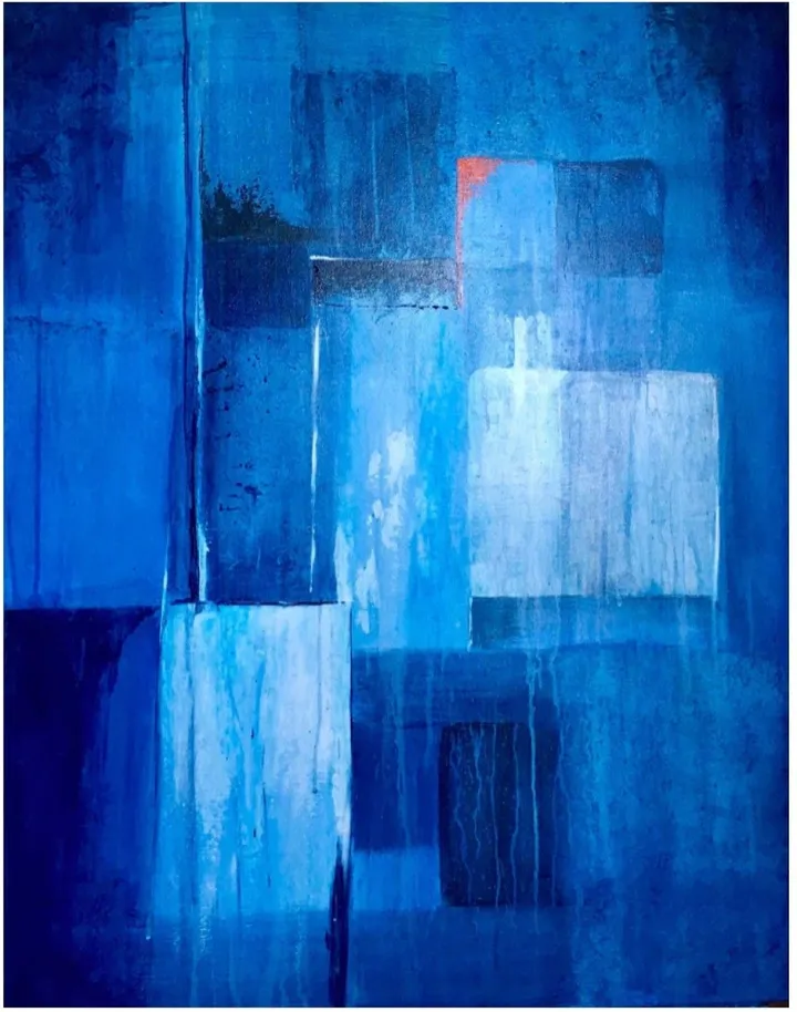 Blue jean, artwork by Françoise AUGUSTINE