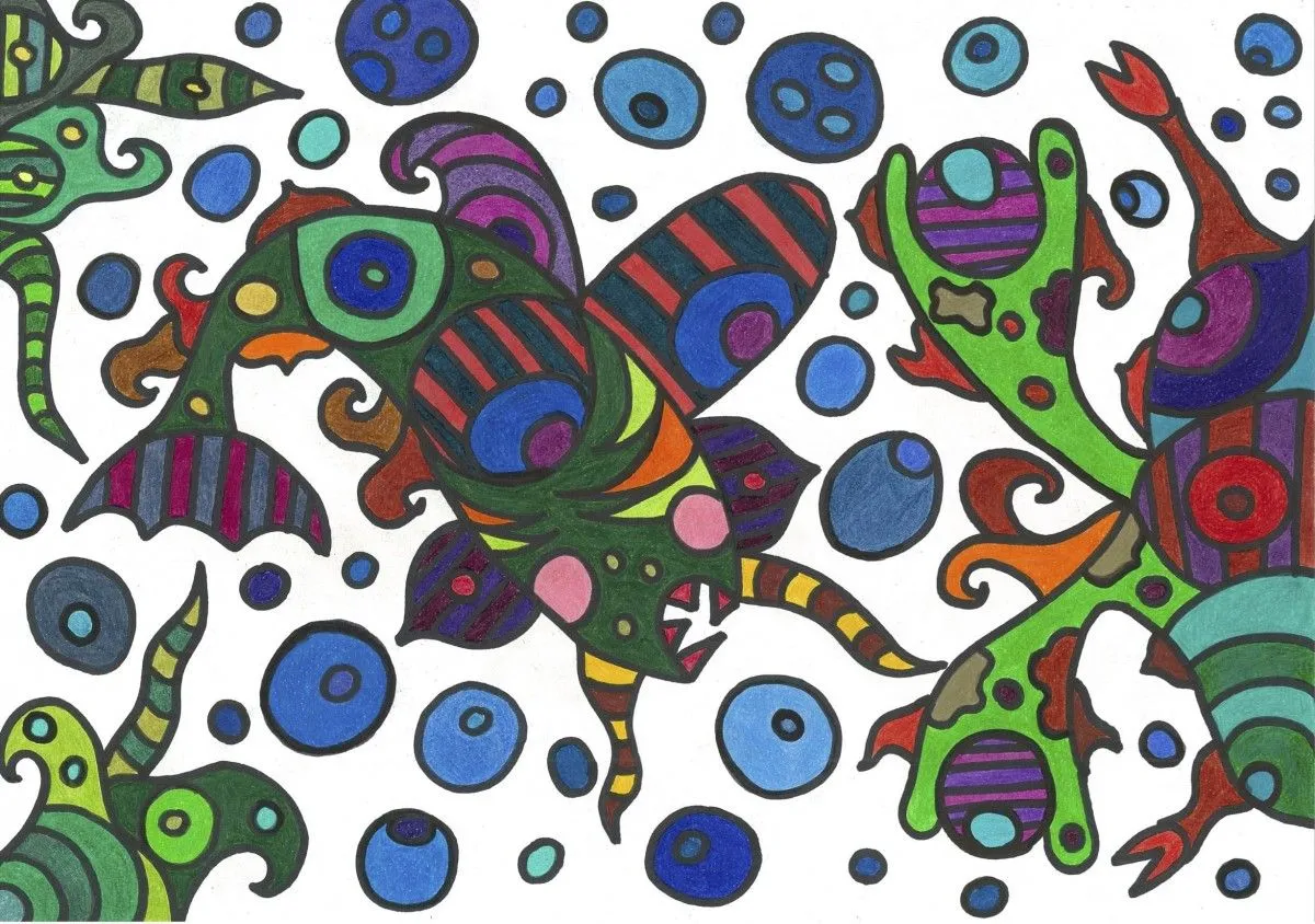 Frisky fishy, artwork by Sonja Korelc