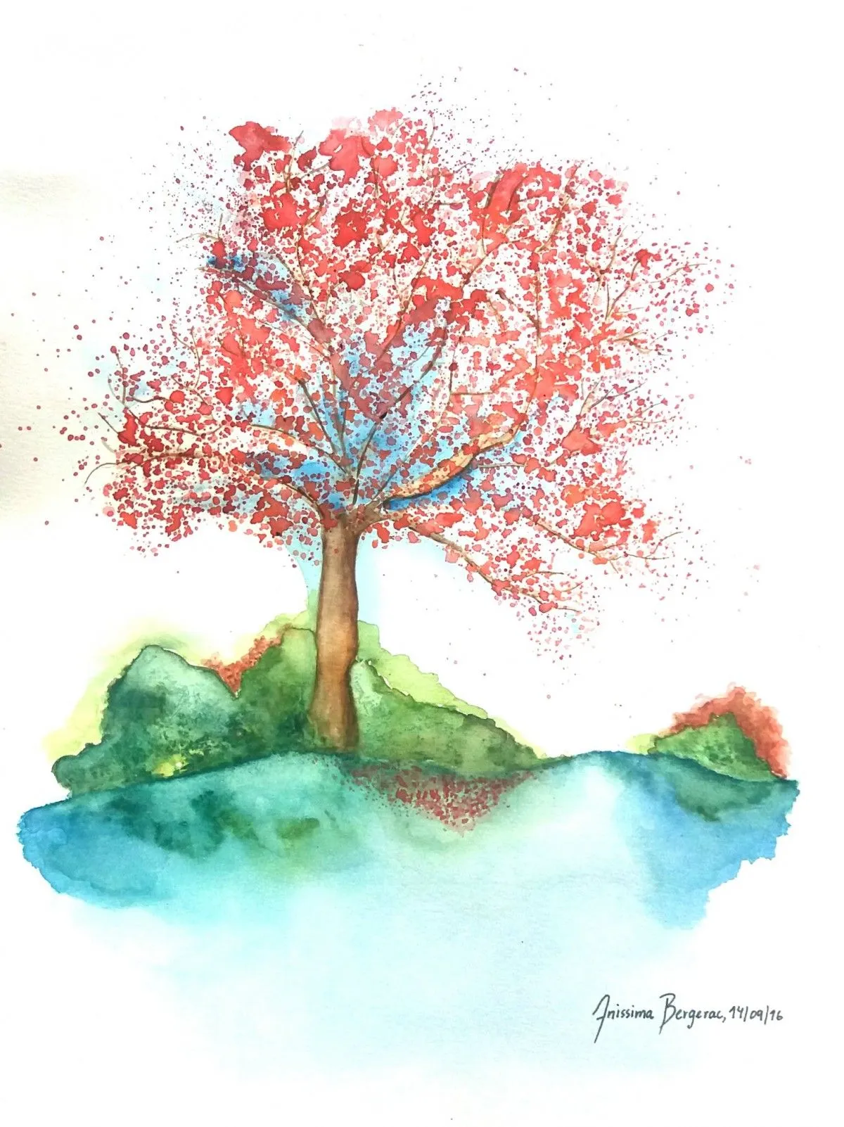 L'ARBRE DU LAC, œuvre de Ana V