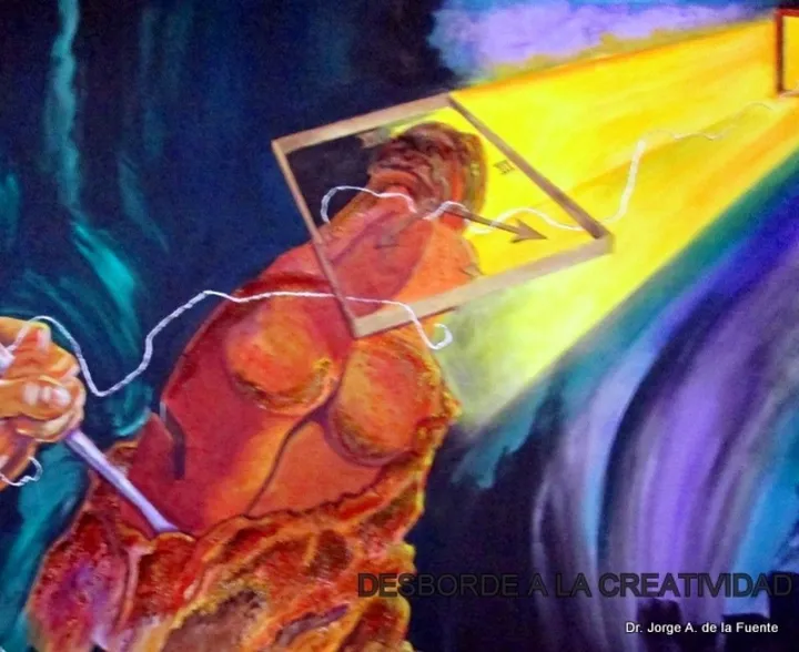 Artist Hands at work, artwork by Jorge De la Fuente