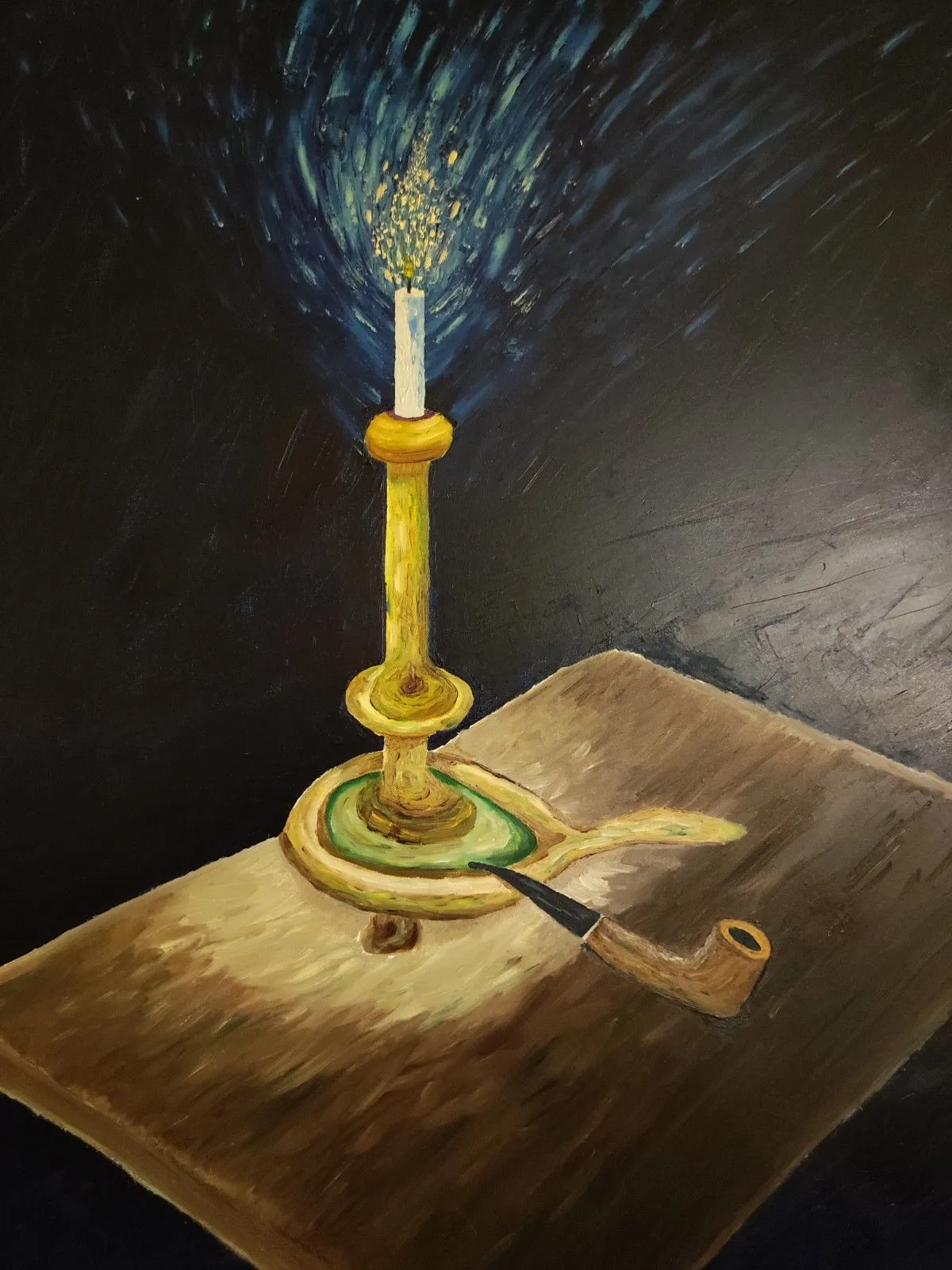 Pipe et bougeoir, artwork by Matthieu Hautevelle