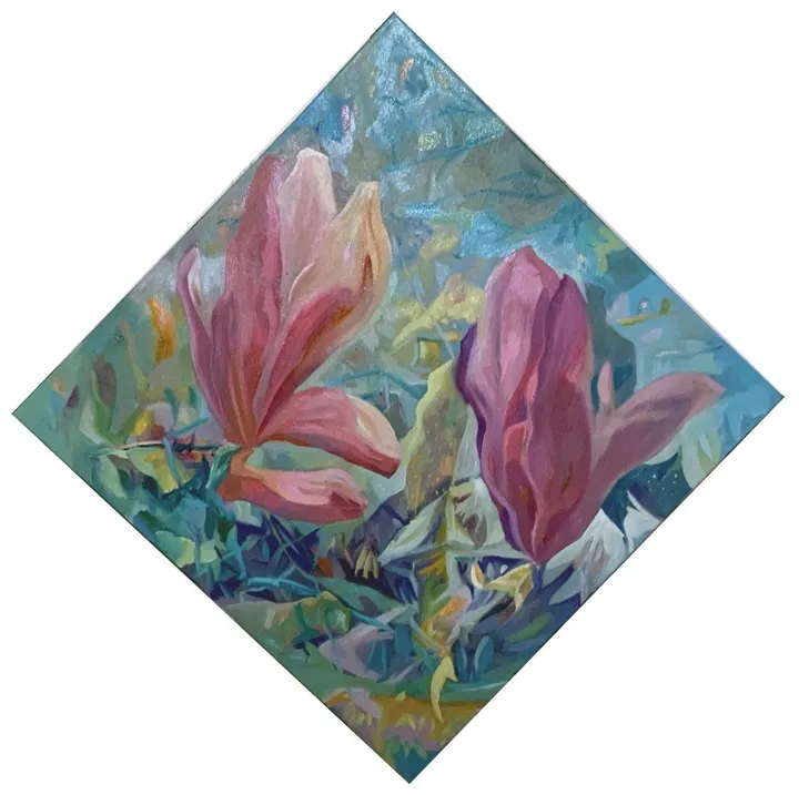 Two magnolias, artwork by Dragos Botezat