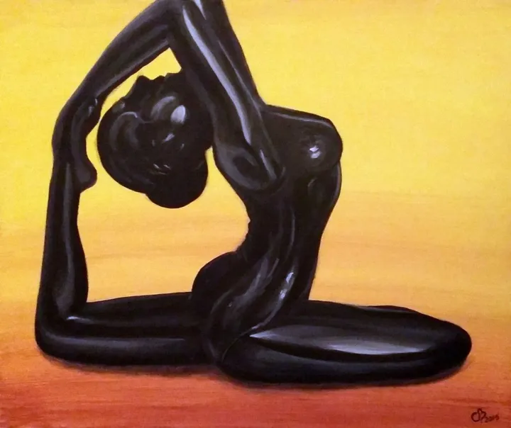 Installée dans la posture, œuvre de Artémo par Christine Bélanger