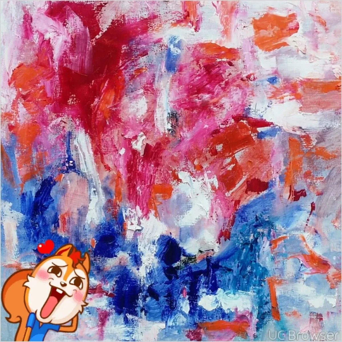 red and blue, artwork by Budianto Art