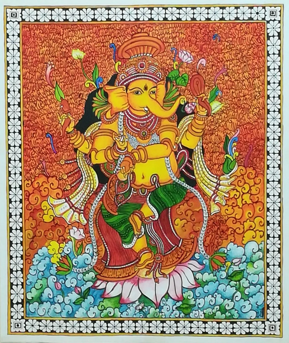 Dancing ganesha, artwork by Ajay Thozhookkara
