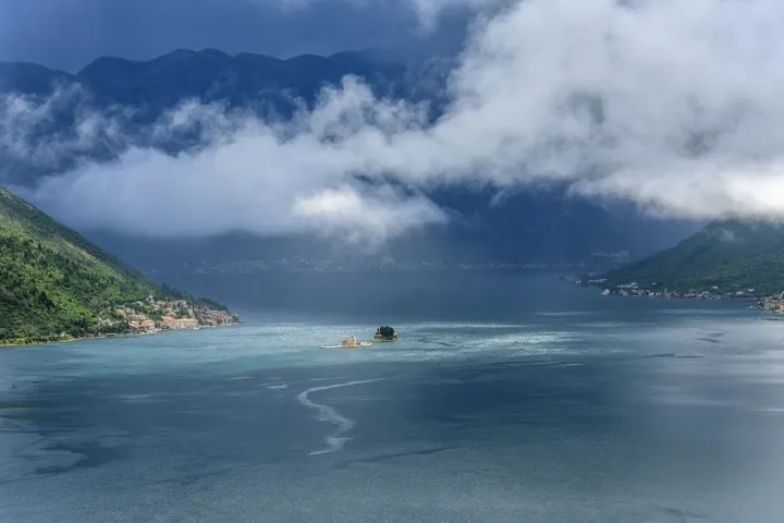 Boka Bay after storm, artwork by Nenad Medic