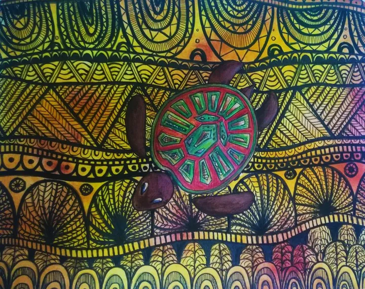 Turtle, artwork by Elena Hasnas