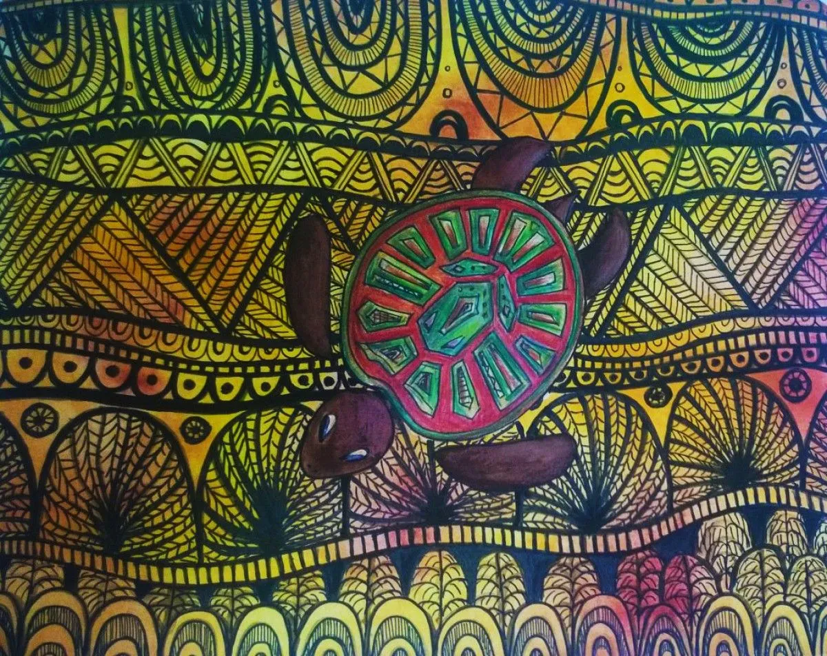 Turtle, artwork by Elena Hasnas