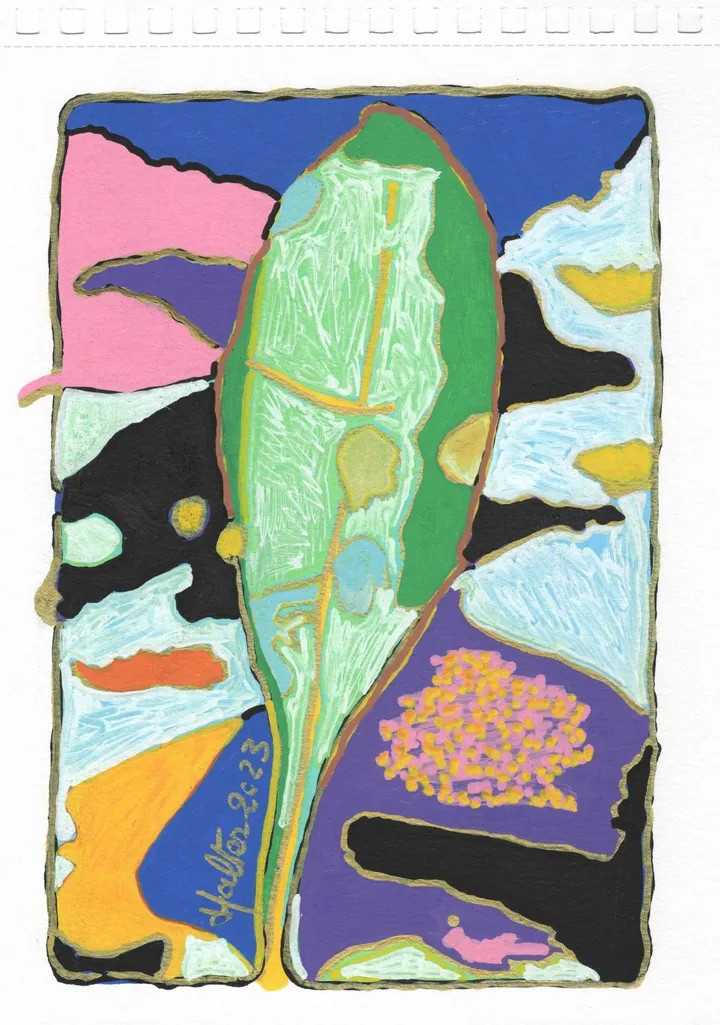 Petite feuille ovale, artwork by Alain HALTER