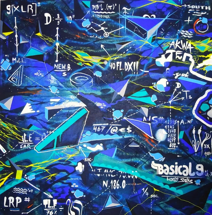 Blue theory, œuvre de romain colot
