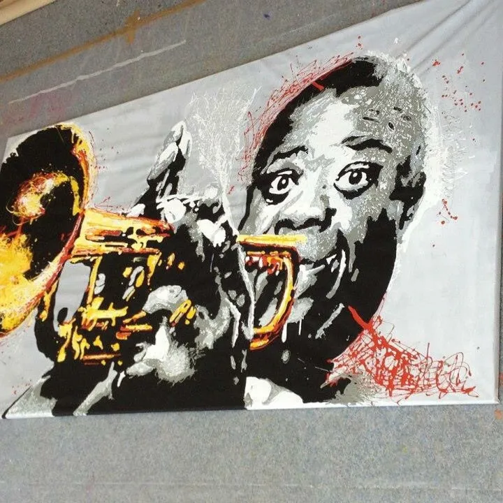Louis Armstrong, œuvre de Stephanie Fonteyn