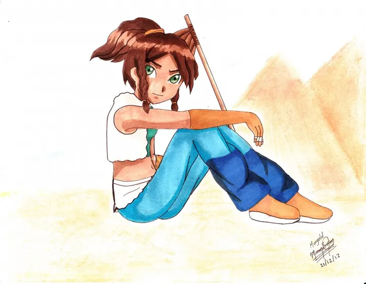 Girl of the sands, artwork by Margold Reina