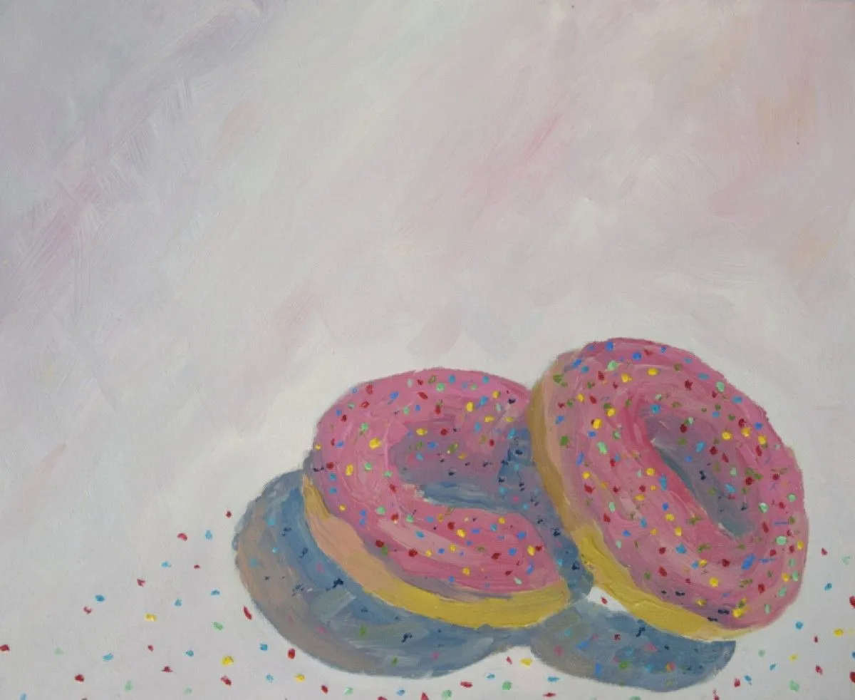 PINK STRAWBERRY DONUTS :D, artwork by Magdalena M?dzkiewicz