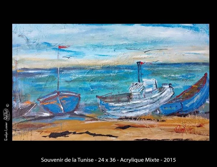souvenir de Tunisie, œuvre de Losier Evelyn