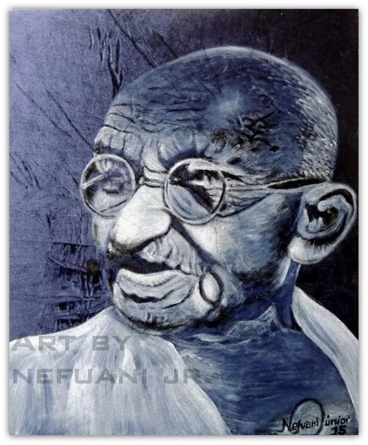 Mahatma Gandhi Portrait, œuvre de Nefwani Jr.