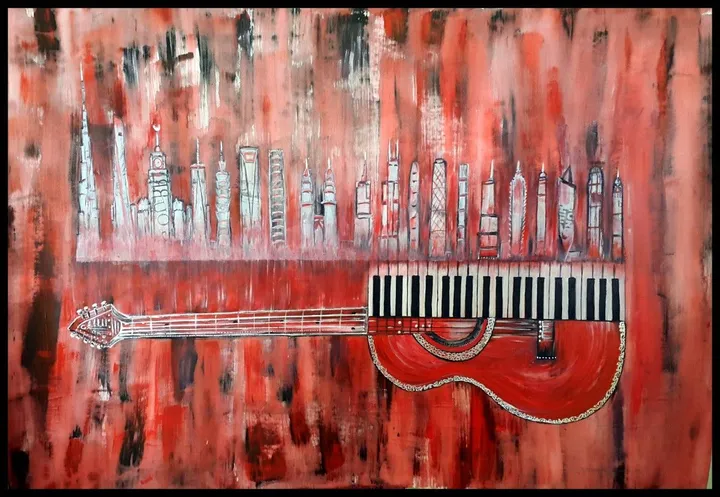 "Sky Scraper & Music-Limit vs Limitless", œuvre de Rashmi Agarwal