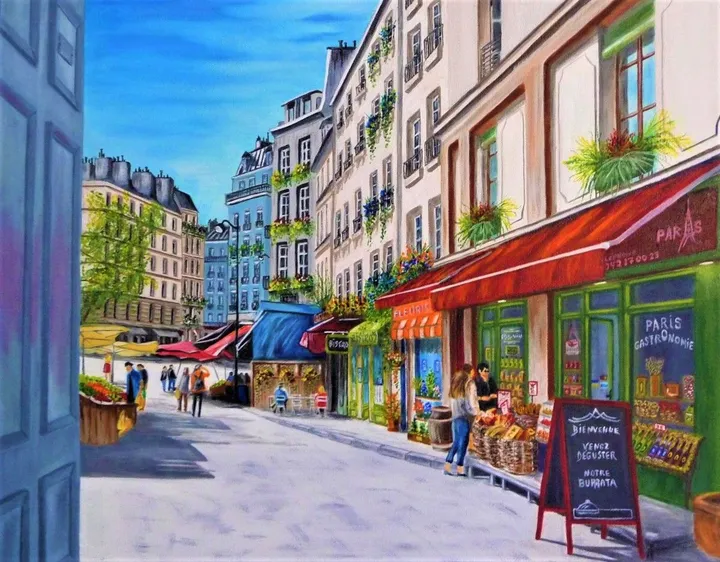 Une belle journée à Paris, artwork by Diane Cantin