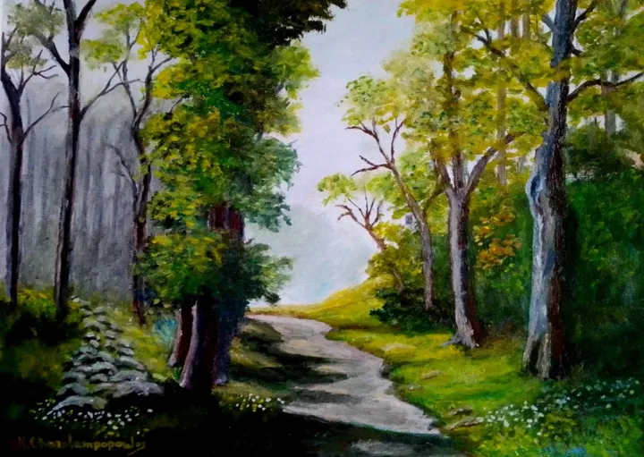 MIST IN THE FORREST, œuvre de Konstantinos Charalampopoulos