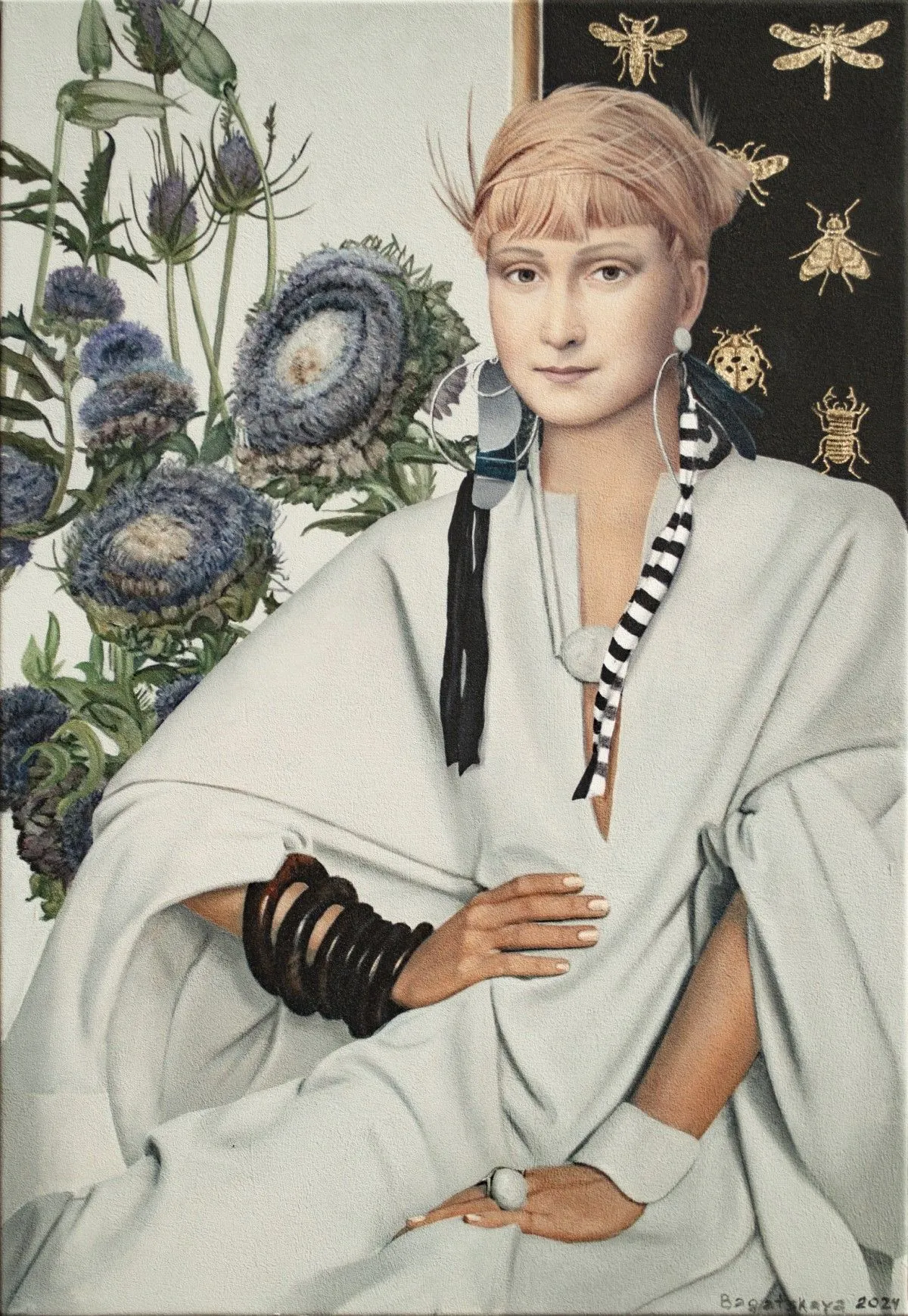 Contemporary portrait "Entomological Collection", œuvre de Nataliya Bagatskaya