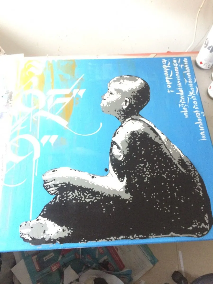 Meditation, artwork by Iuri Coelhostencilart