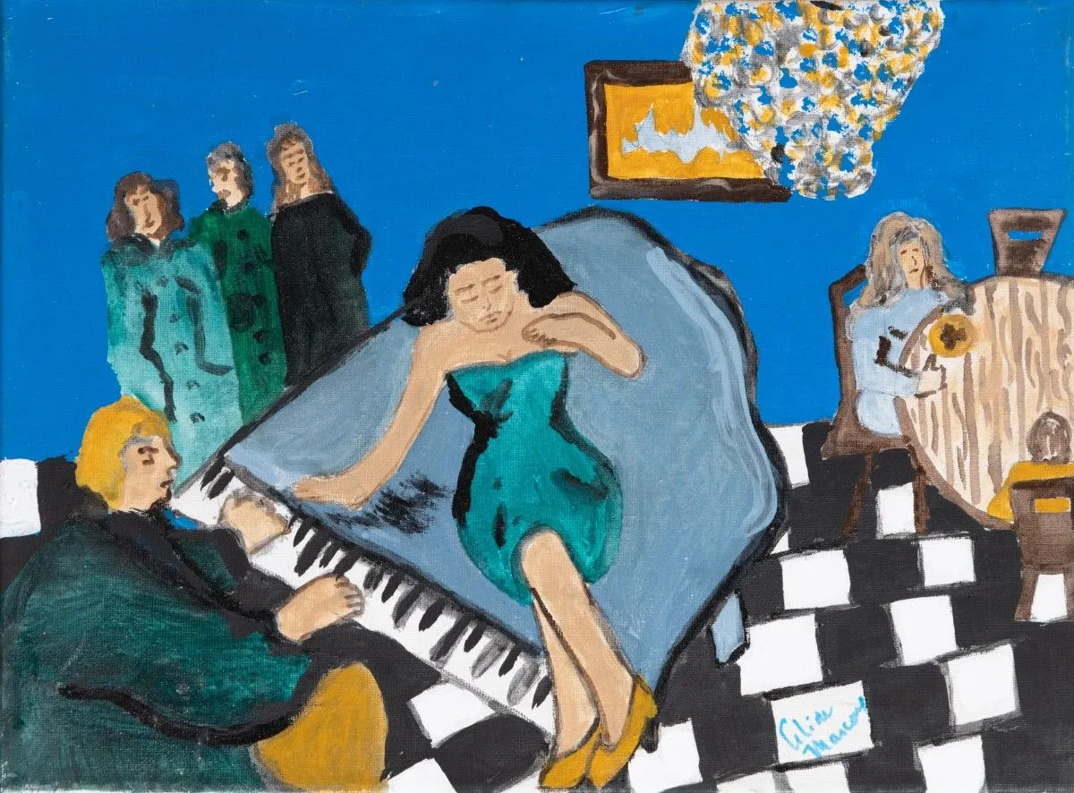 Resto-bar Jazz, artwork by Céline Marcoux