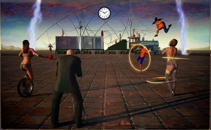 Reason attempting to aprehend Reality #5: Relativity, œuvre de Andres Ocampo
