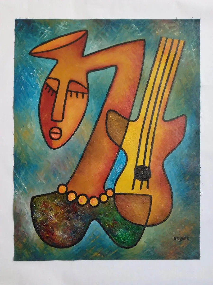 Girl Musician, artwork by Ongere Elisha