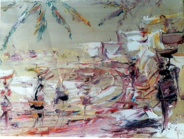 from the village work place, artwork by Akpan Usoroh