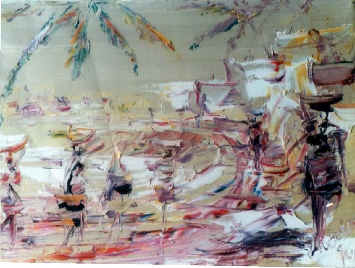 from the village work place, artwork by Akpan Usoroh