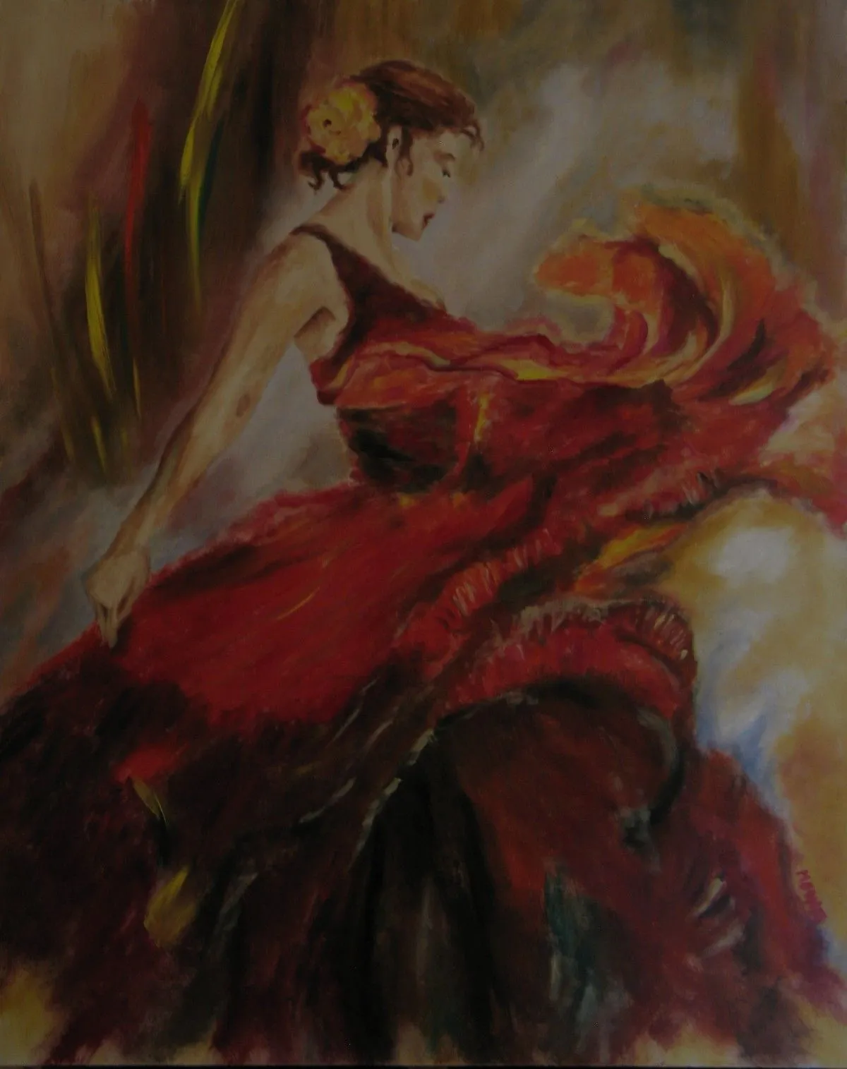 Flamenco, artwork by Nagy Mona