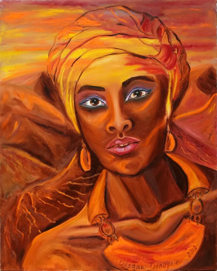 Goddess of the Desert from series Women of the World, artwork by Oksana Okhapkina