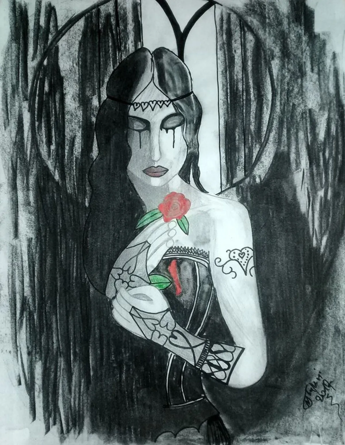 GOTHIC TEARS, œuvre de Marini Tsambi