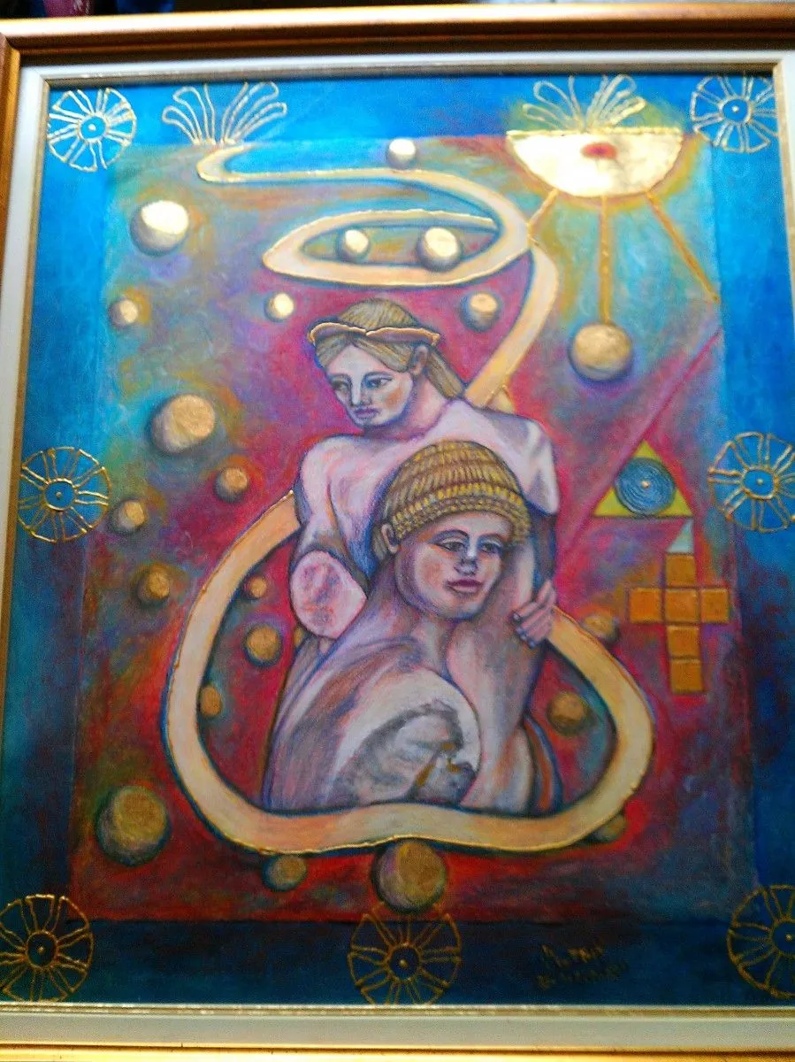 Theseus and Andiopi, artwork by FOTINI XIPOLITAKOU