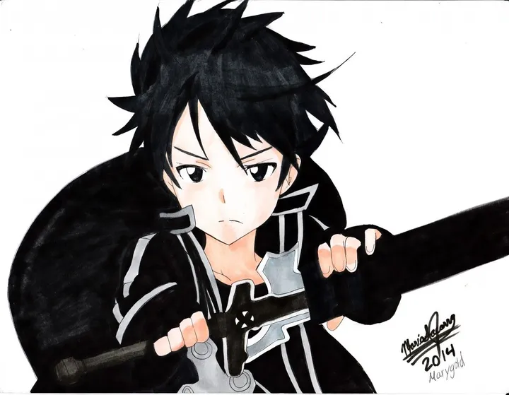 Kirito - Sword Art Online, artwork by Margold Reina
