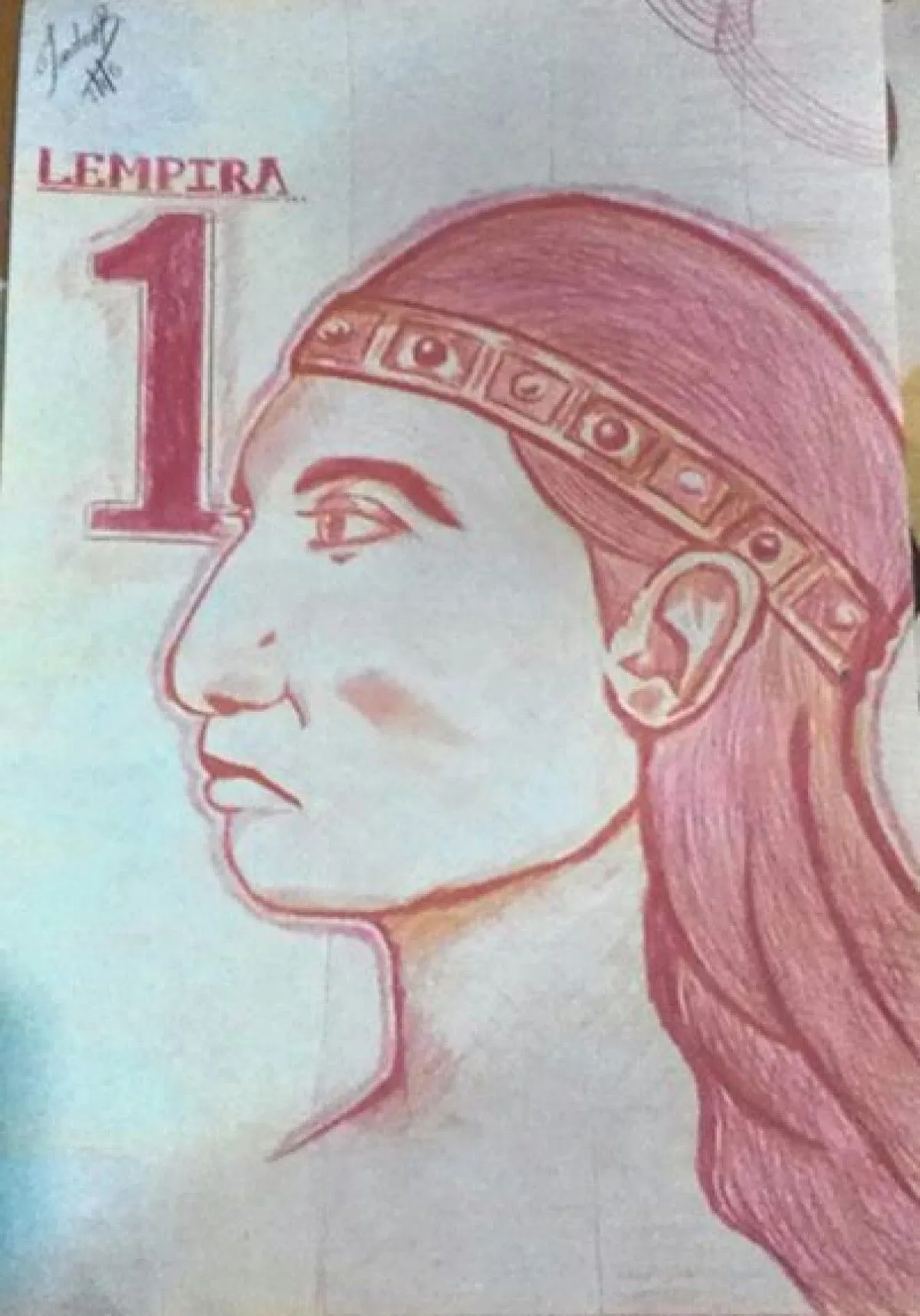 Lempira (Retrato), œuvre de Aziel Barrientos