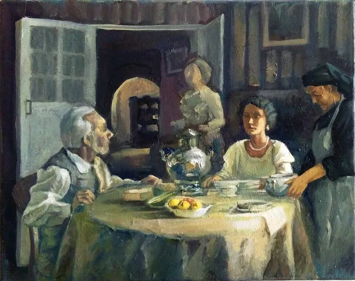 Family Dinner (Odessa), œuvre de George Grim