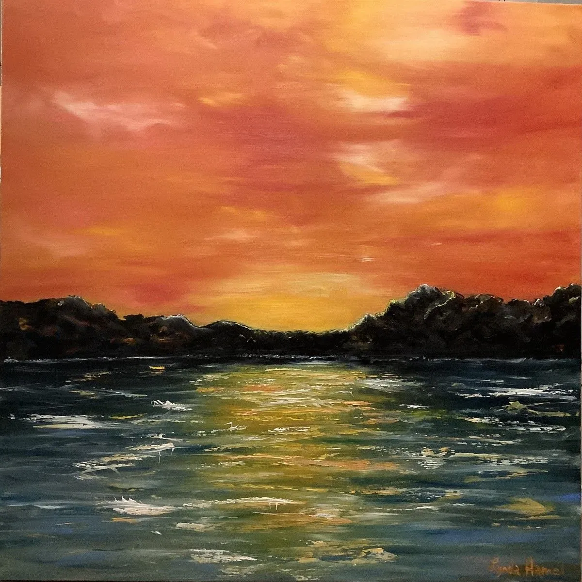 222- fin de la journée, œuvre de Lynda Hamel