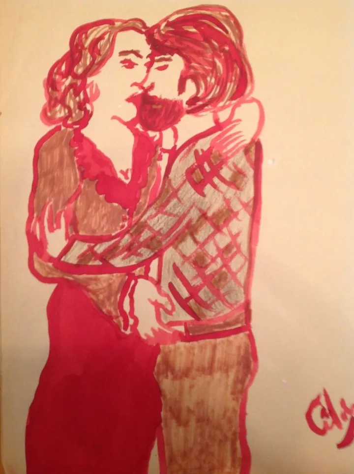 Le baiser, artwork by Céline Marcoux