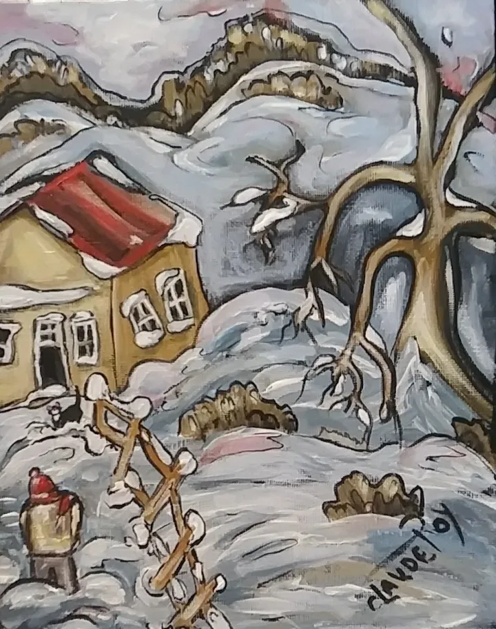 Retour à la maison, artwork by Claudette Roy