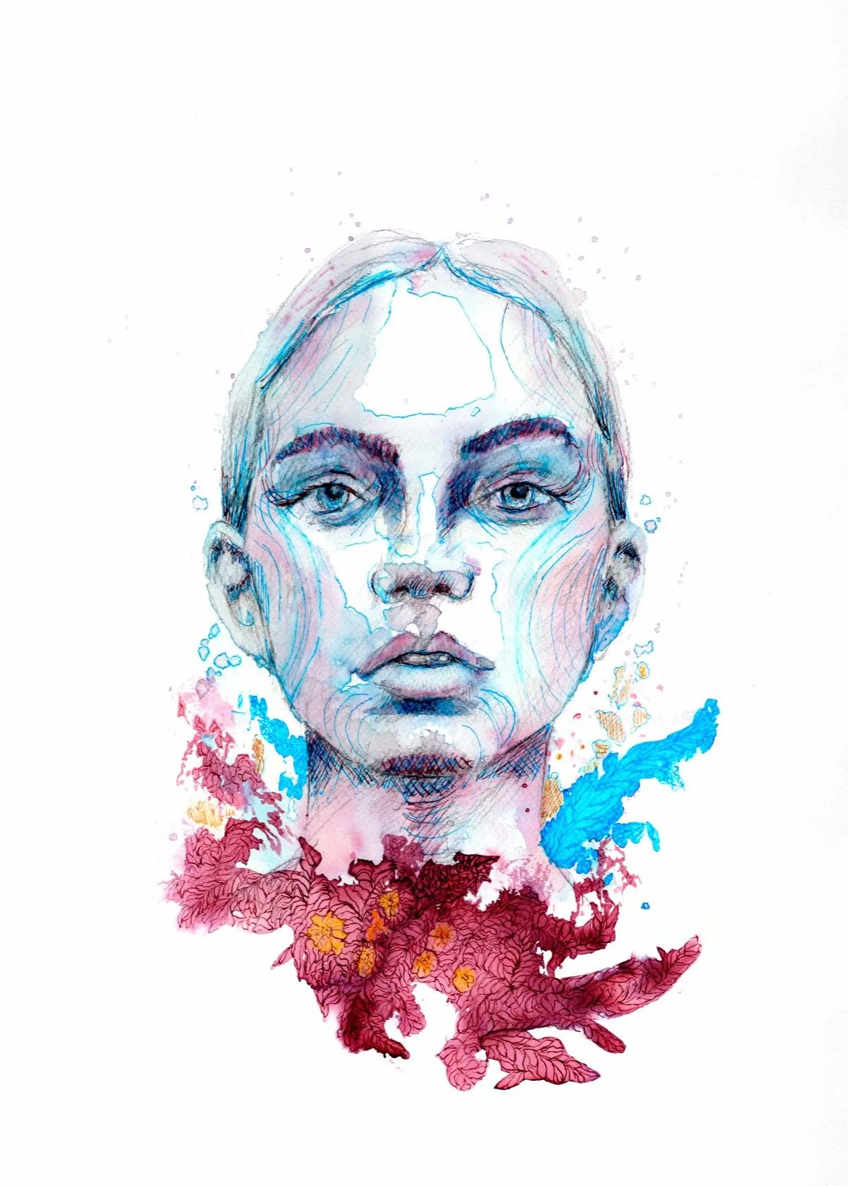 Ink portrait, œuvre de Bert Verbeek