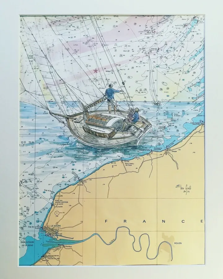 Regate à le Havre, œuvre de Elisa Grilli di Cortona