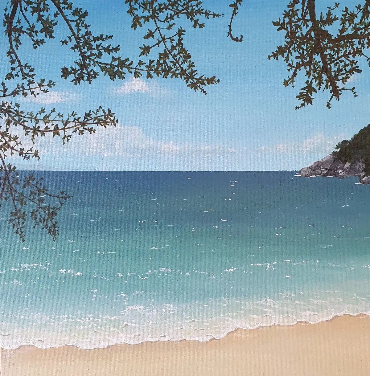Ko Tao Beach Thailand, artwork by Malisu Art