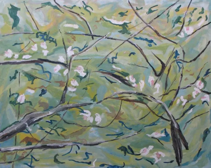 Fleurs de pommes, Apple Blossom, œuvre de Francois Fournier