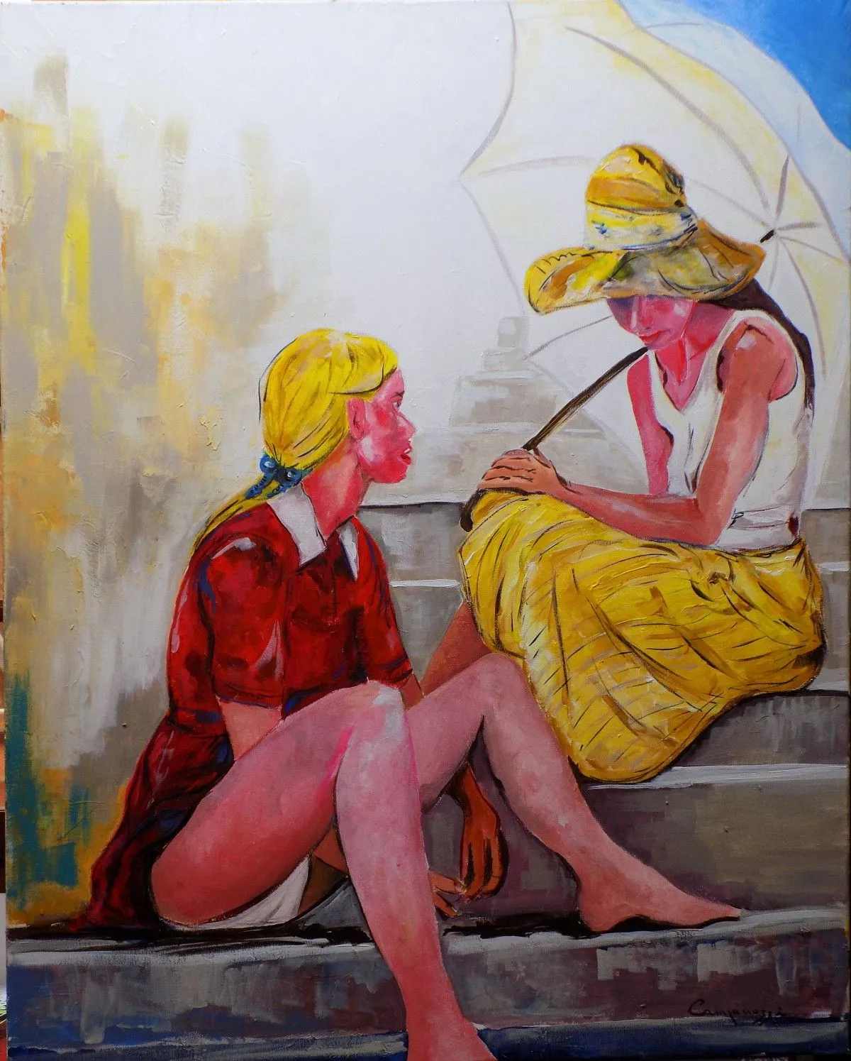 La conversation, artwork by Gabriel Angelo