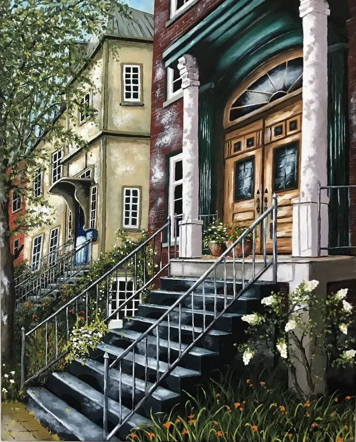 Que c’est beau sur le Plateau (Montréal) !, artwork by Michel Cantin